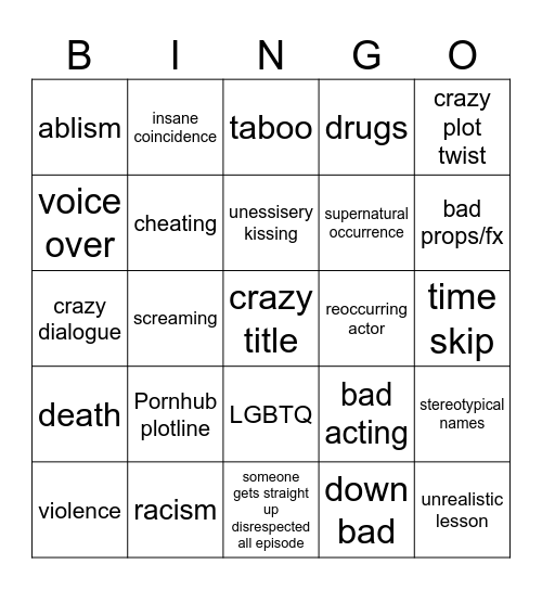 Tomorrows Teachings Bingo Card