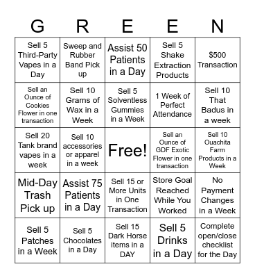 GDF BINGO Card