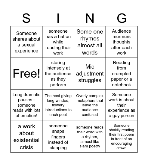 WORD UP! Bingo Card