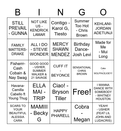 BEATS & BINGO 7th Grade Edition Bingo Card