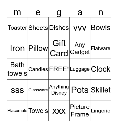 Bingo Card
