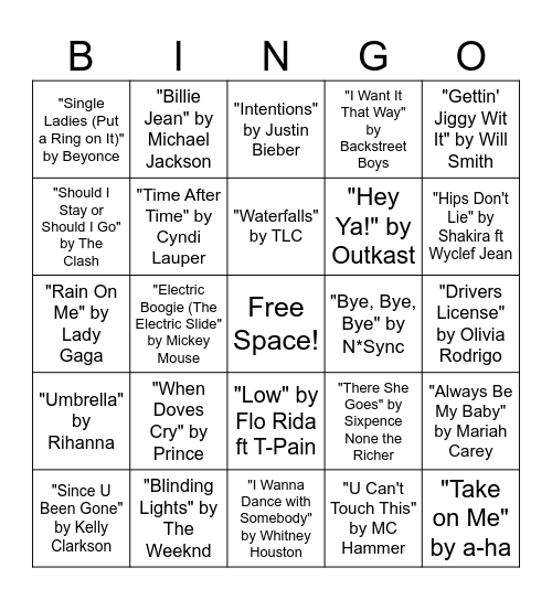 Salisbury Village Music BINGO Card
