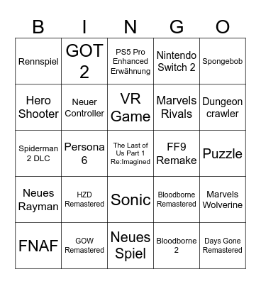 Bingo Card