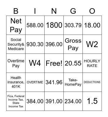 Financial Literacy- Class3 Bingo Card