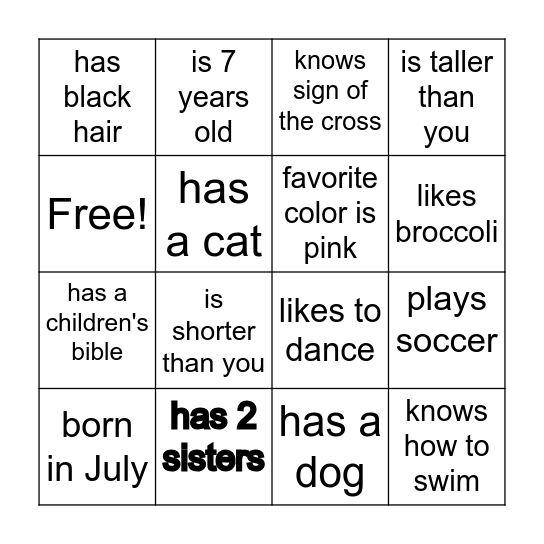 Find Someone Who... Bingo Card