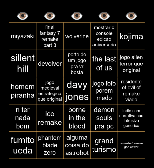 woke of play Bingo Card