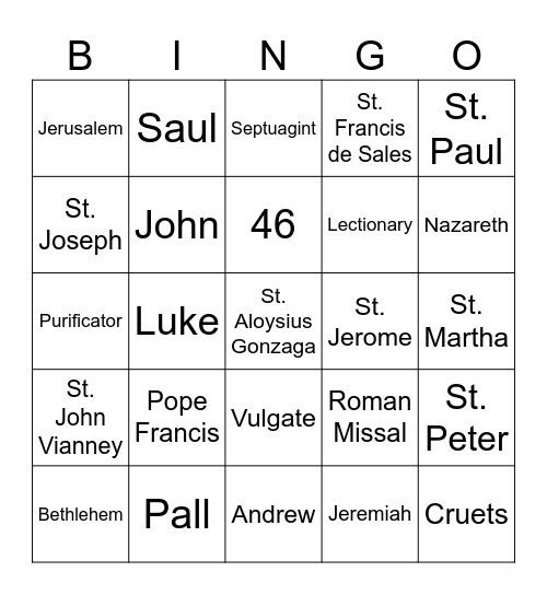 YOUTH GROUP BINGO Card