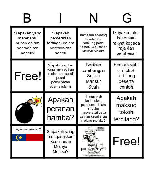 KENALI TOKOH TERBILANG Bingo Card