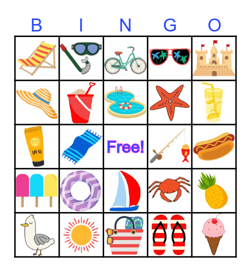 S U M M E R Bingo Card