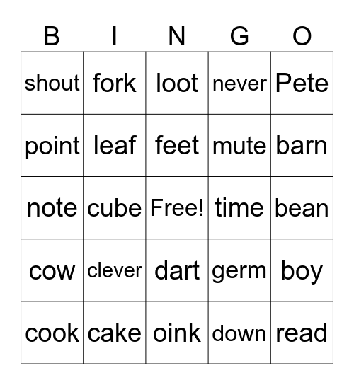 Unit 2 Review Bingo Card