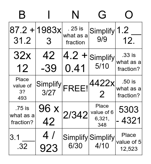 Collins Bingo  Bingo Card