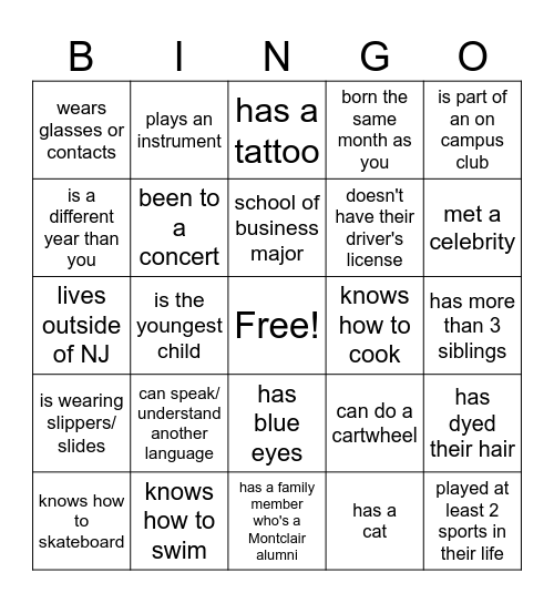 FIND SOMEONE WHO... Bingo Card