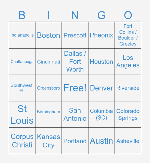 Opendoor Markets Bingo Card