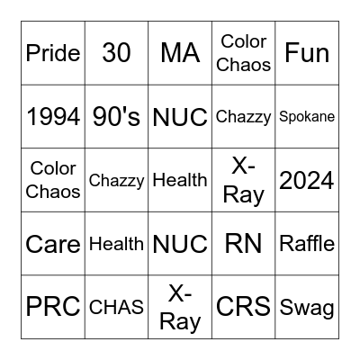 ALL STAFF 2024 Bingo Card