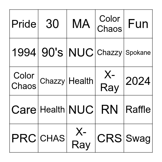 ALL STAFF 2024 Bingo Card