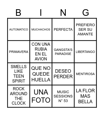 MUSIBINGO 2024 Bingo Card