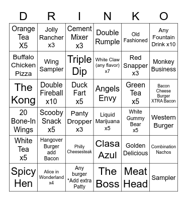Bearded Monkey Bingo Card