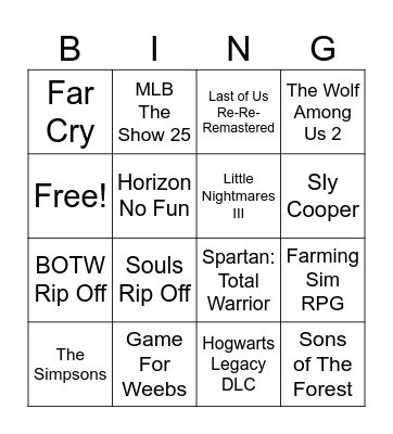 Mikes Bingo Card