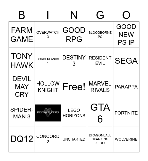 NO GAMES Bingo Card