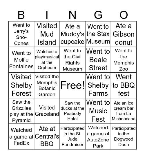 Mix and Mingle Bingo! Bingo Card