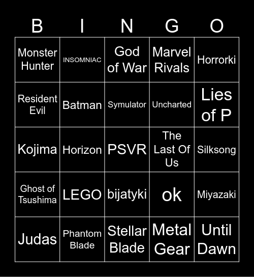 ok Bingo Card