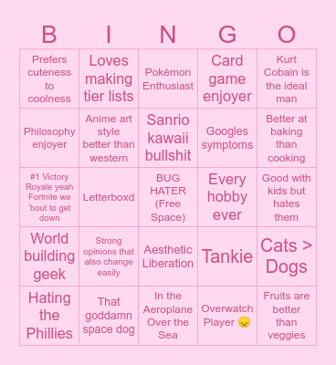 Annie Bingo Card