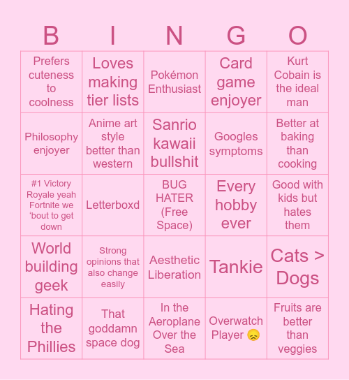 Annie Bingo Card