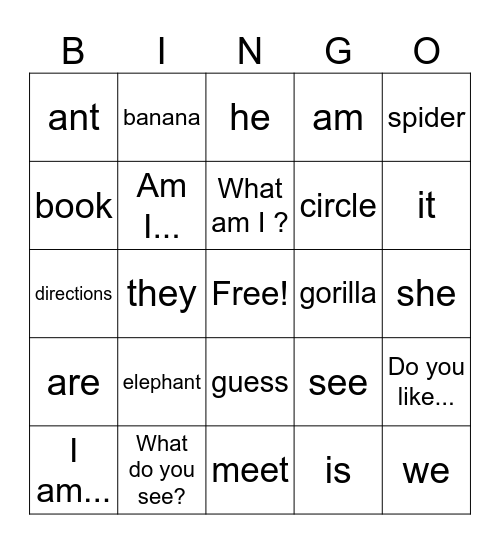 Review Bingo Card