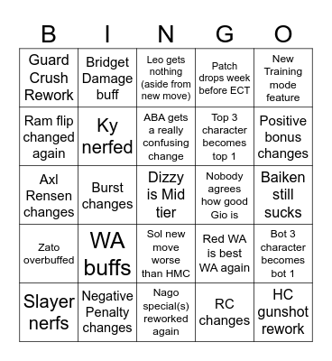 Strive October 2024 Bingo Card