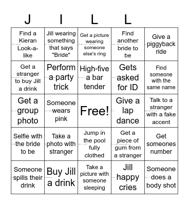 Bachelorette Bingo! Bingo Card