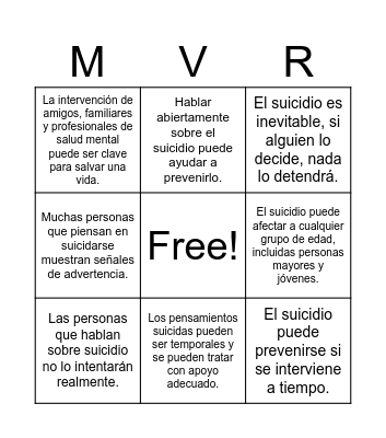 MITO VS REALIDAD Bingo Card