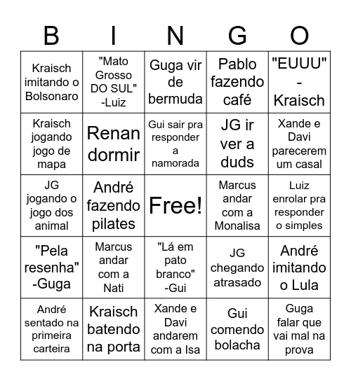 Bingo da 36 Bingo Card