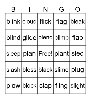 minimal pairs Bingo Card