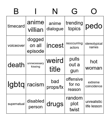 tomrw teaching Bingo Card