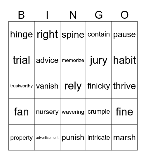 Week 39 Day 2 Quiz Bingo Card