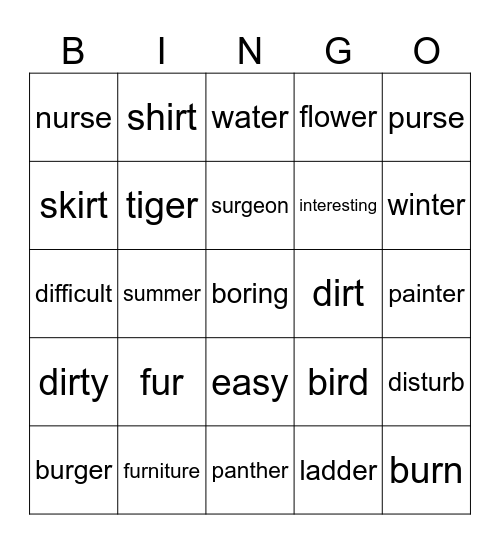 Bingo Card