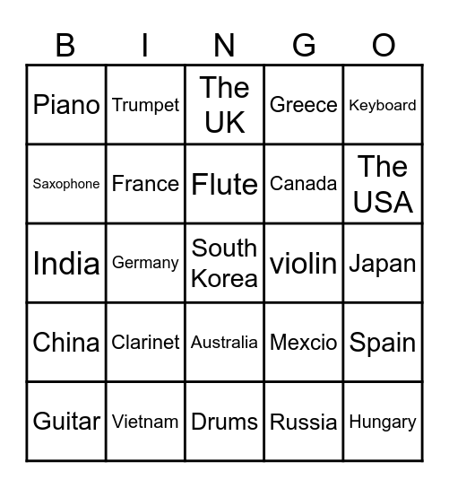 Bingo Card