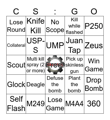 CS:GO Bingo Card