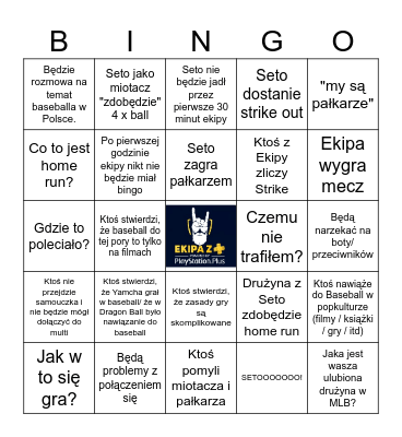 EKIPA Z + MLB: The Show 24 Bingo Card