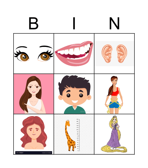 Physical description Bingo Card