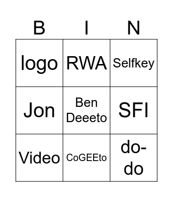 AMA Bingo Card