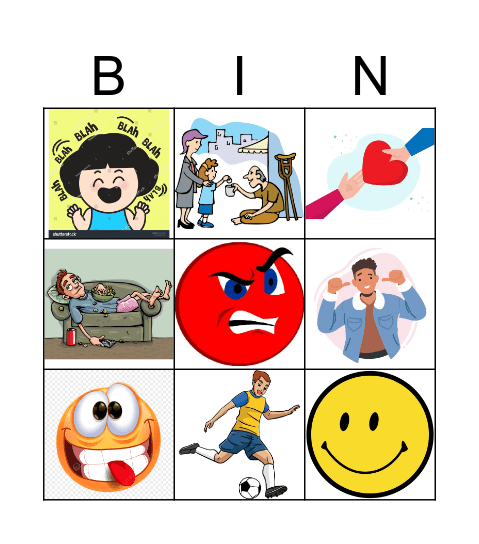 Personality traits Bingo Card