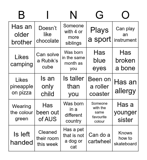 BOOST BINGO Card