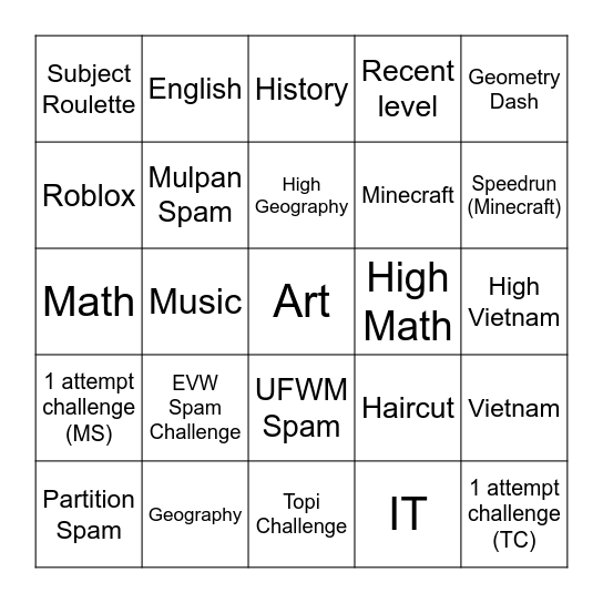 Bingo Card