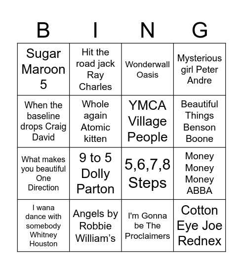 Occupational Therapy Disco Bingo Card