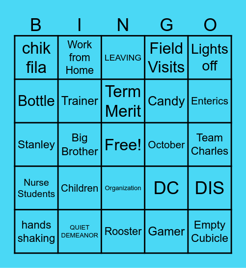 kris Bingo Card