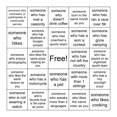 Bingo Card