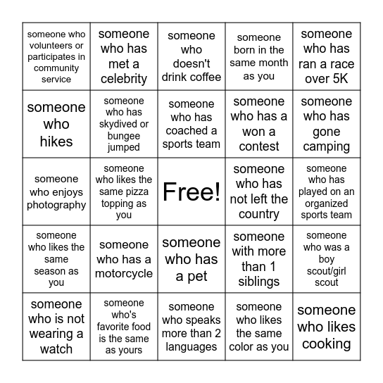Bingo Card