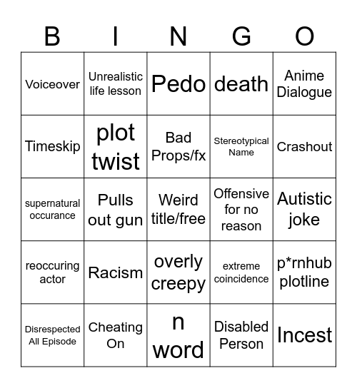 Tommorow's Teachings bingo Card