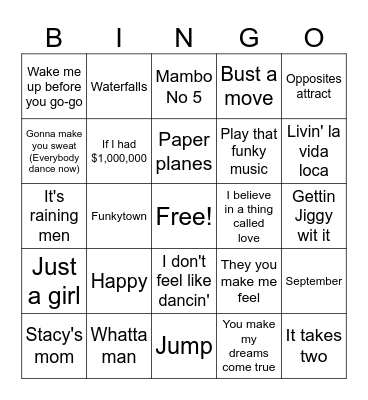 Game 1-9/25 Bingo Card